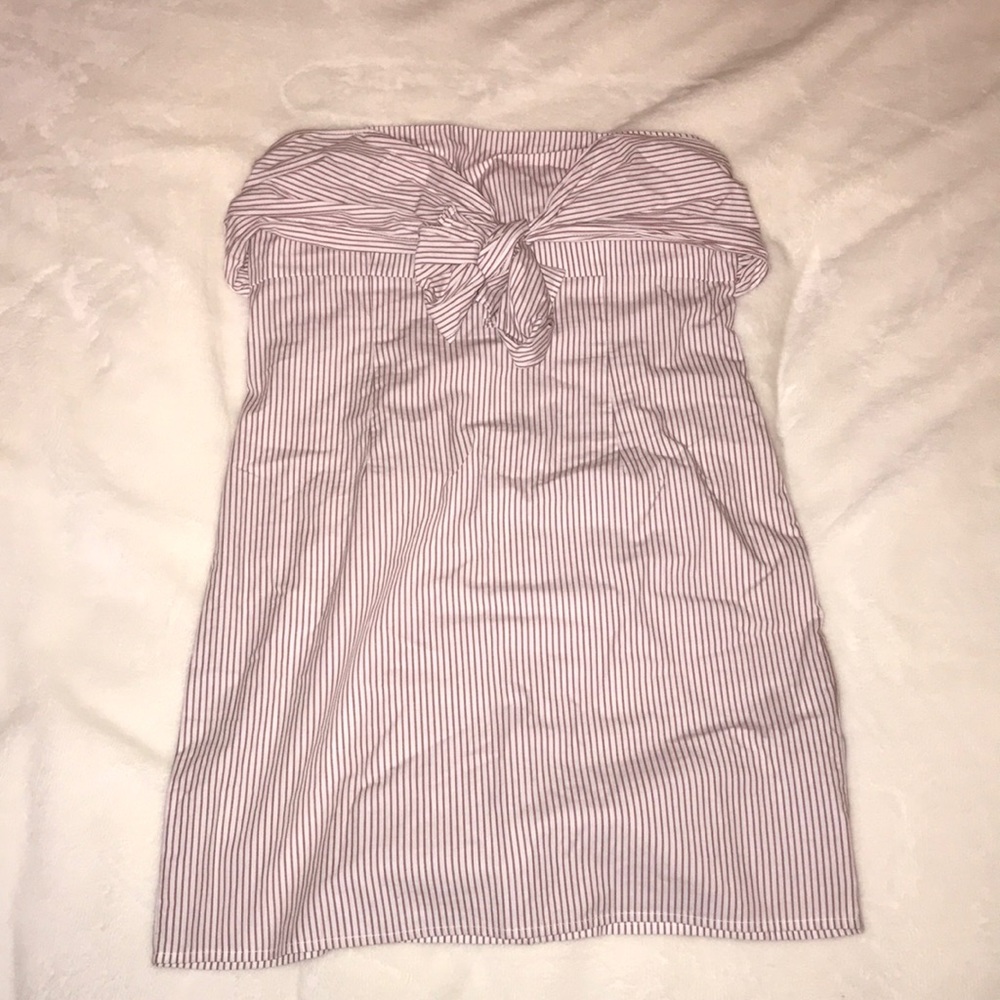 strapless tie dress